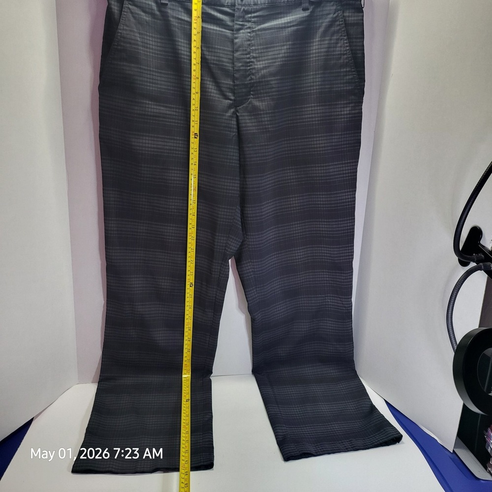 Nike Golf Tour Performance Dri-Fit Black/Gray Plaid Pants Mens 35x30 - Picture 5 of 15